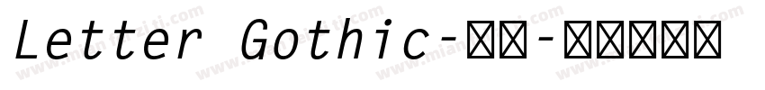Letter Gothic-常规字体转换